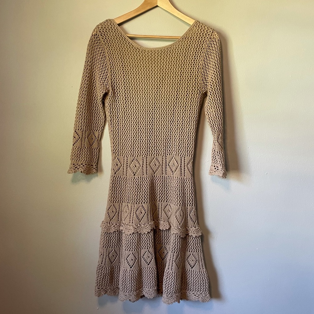 Moda International Cotton Crocheted Dress